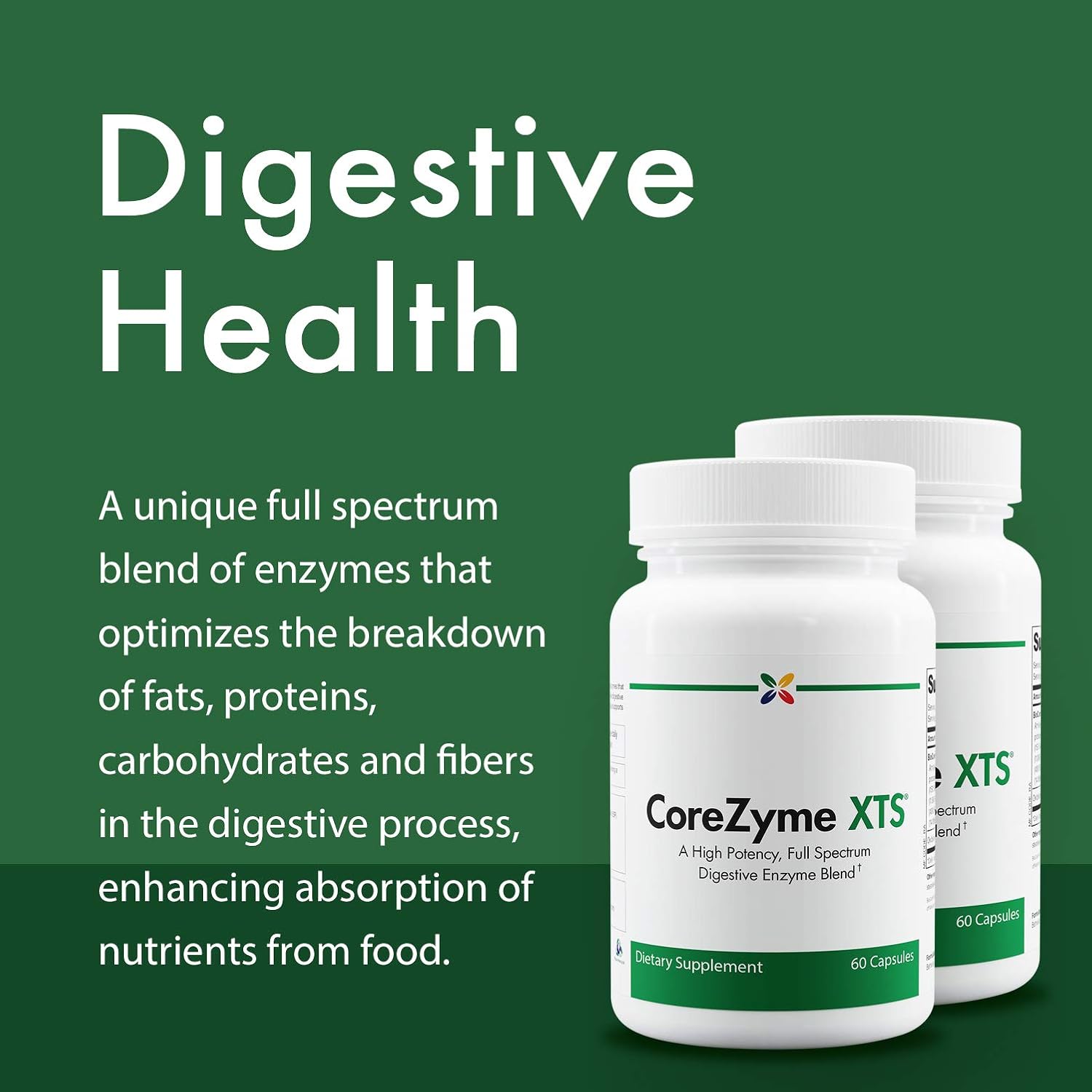 CoreZyme XTS Digestive Enzymes: Immune Support & Gas Relief - 60 Capsules