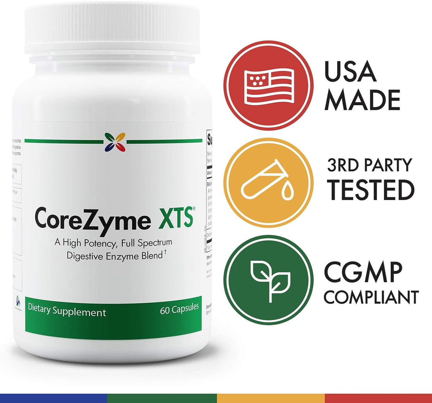 CoreZyme XTS Digestive Enzymes: Immune Support & Gas Relief - 60 Capsules