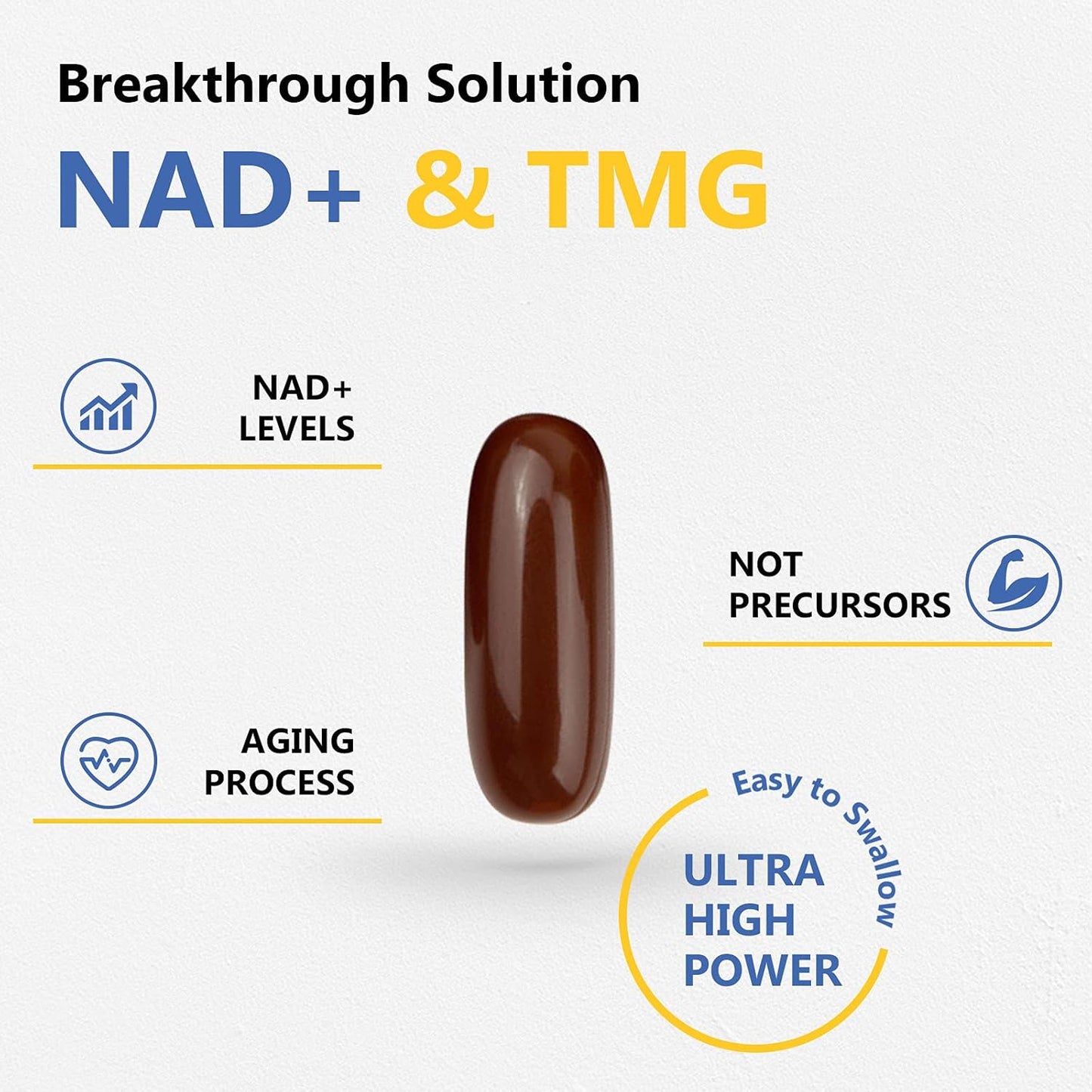Corllia Liposomal NAD+ Softgels with TMG - 500mg NAD+ + 250mg TMG - 180 Servings - Nicotinamide Riboside Alternative