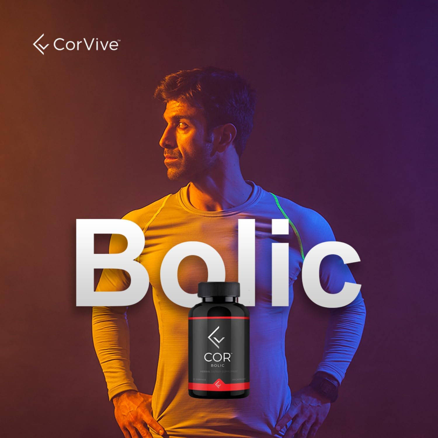 CorVive COR BOLIC Energy & Metabolism Booster | Zero Carbs & Sugar | 30 Servings (60 Capsules)