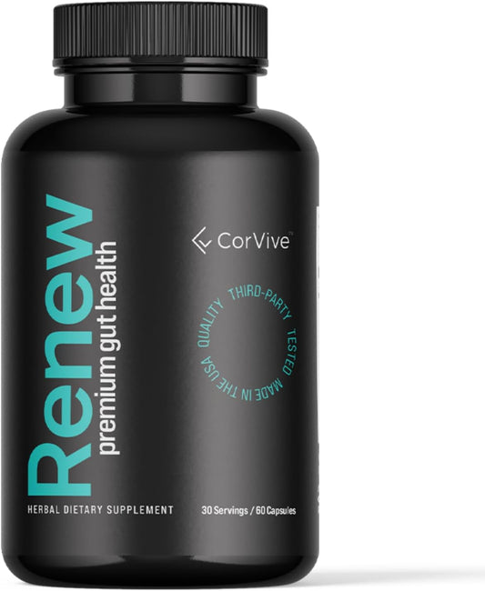 CorVive Renew Cleanse Supplement - 30 Servings, 60 Capsules, Unflavored Formula for Detox and Cleanse