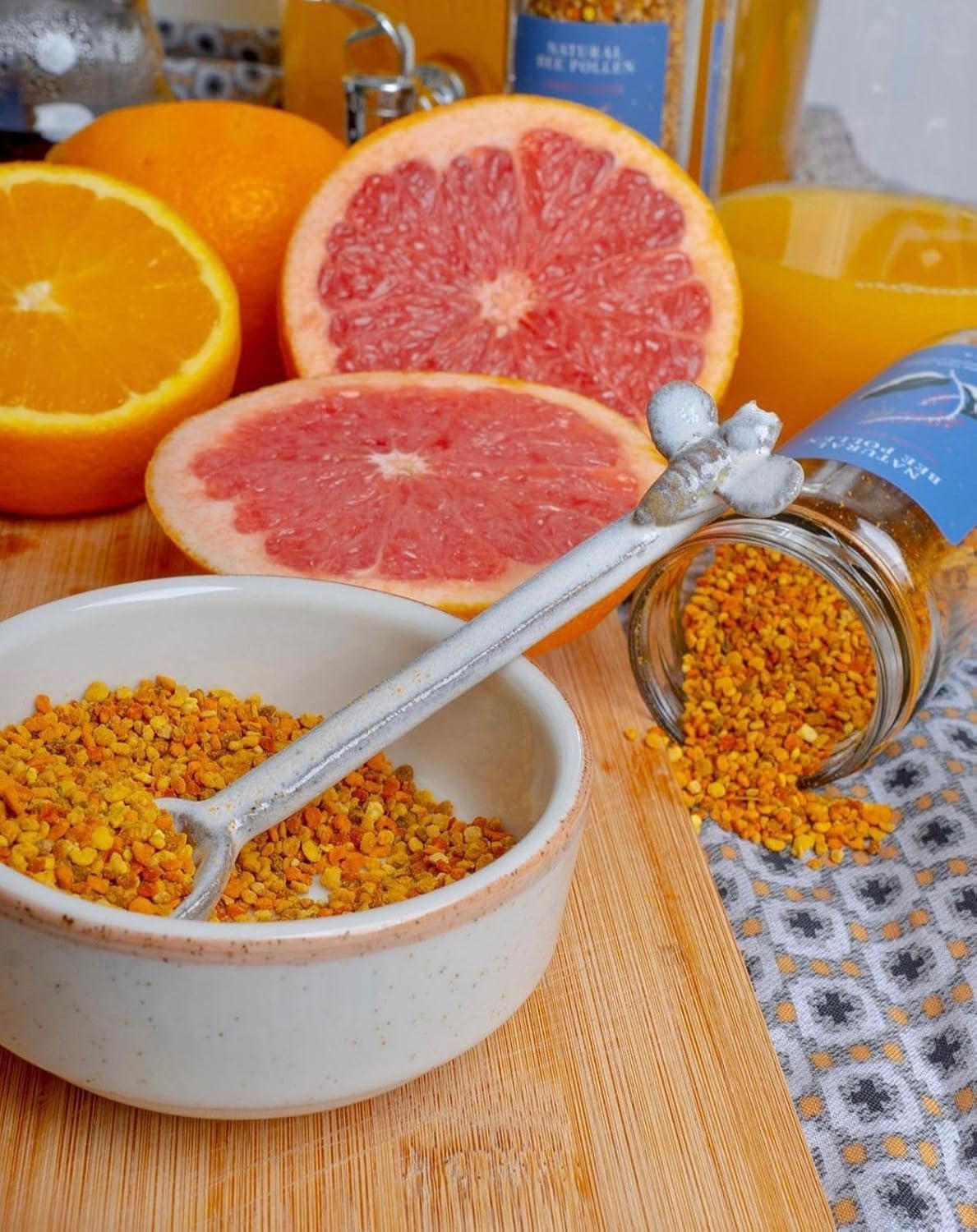 Costa Rican Natural Bee Pollen Granules - 100% Raw Superfood Energy Booster - Gluten-Free & Non-GMO - 165g - Rich in B Vitamins, Folic Acid, Minerals