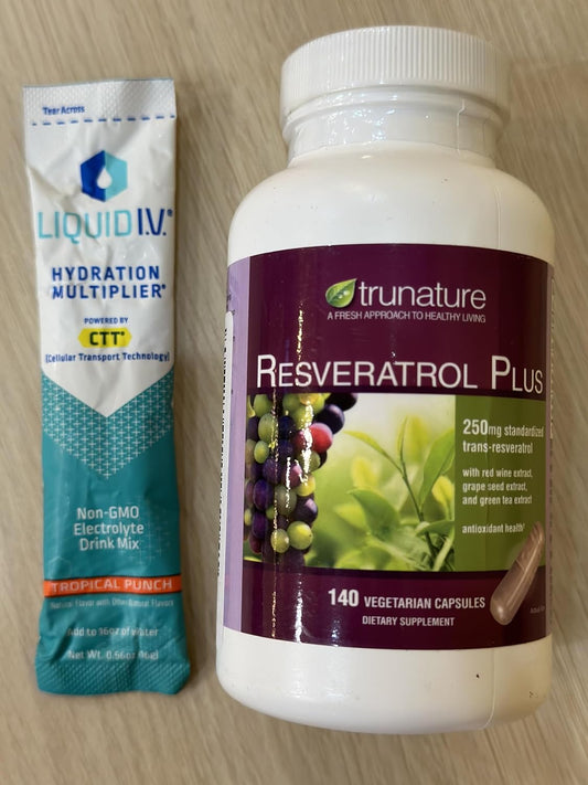 Costco HealthEmpire Bundle: Trunature Resveratrol Capsules & Liquid I.V. Hydration Multiplier Stick Pack