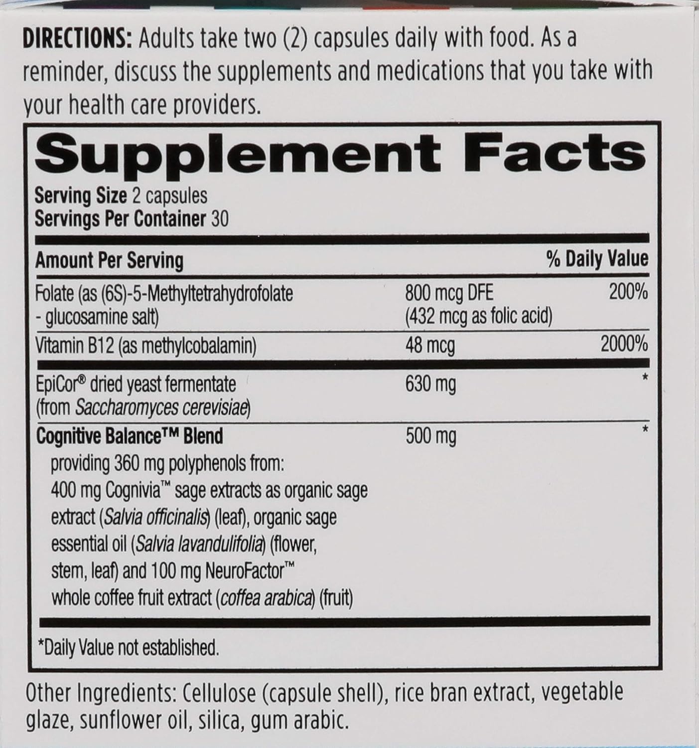 Country Life Cognitive Gut Connection Supplement, 60 Count Bottle