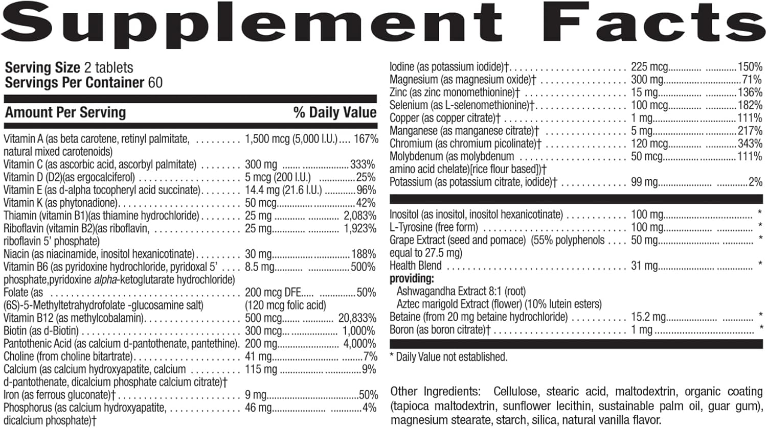 Country Life Max for Women - Iron-Free Multivitamin & Mineral Complex 120 Tablets