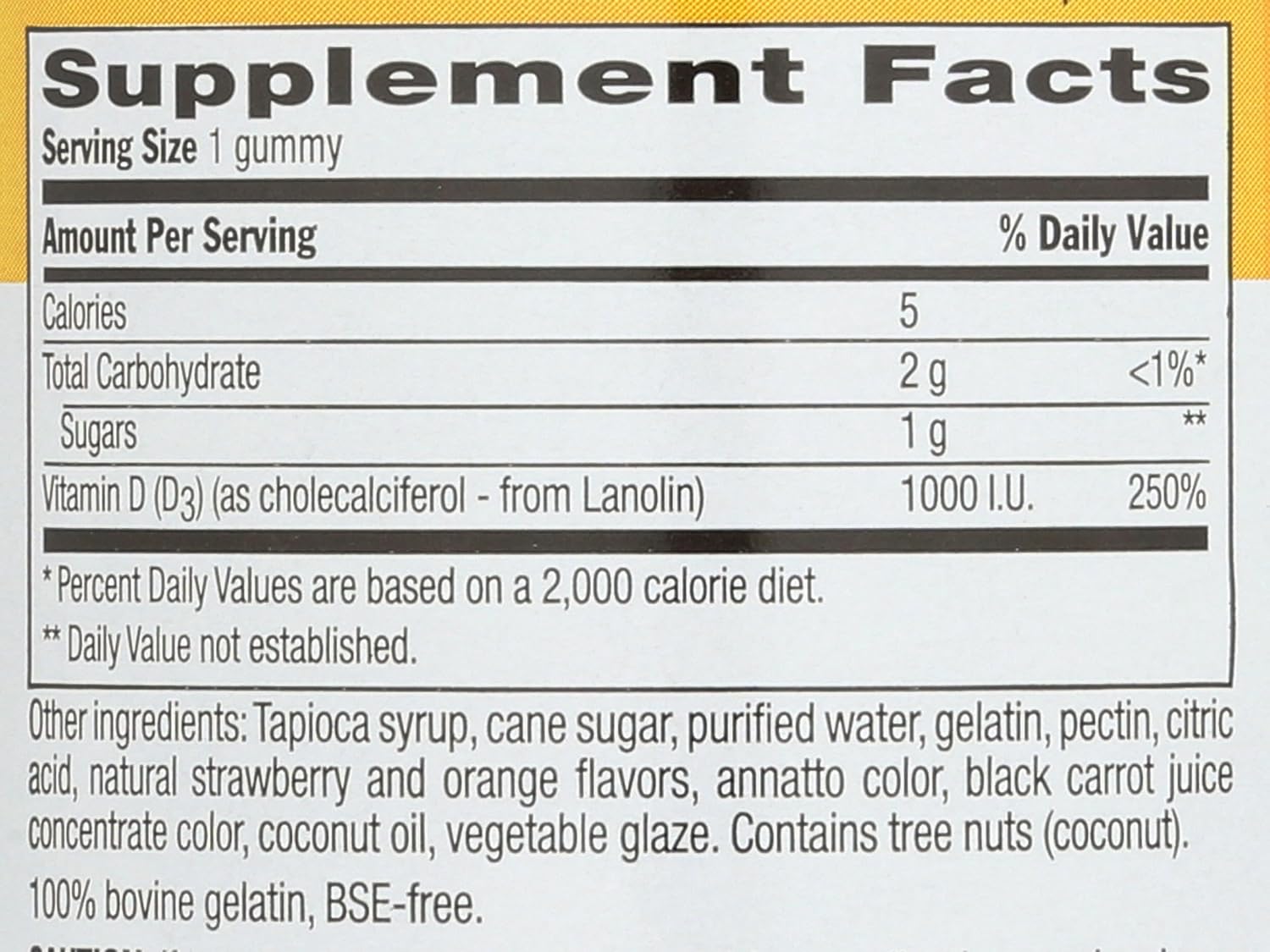 COUNTRY LIFE Strawberry & Orange Vitamin D3 Gummies - 60 Count