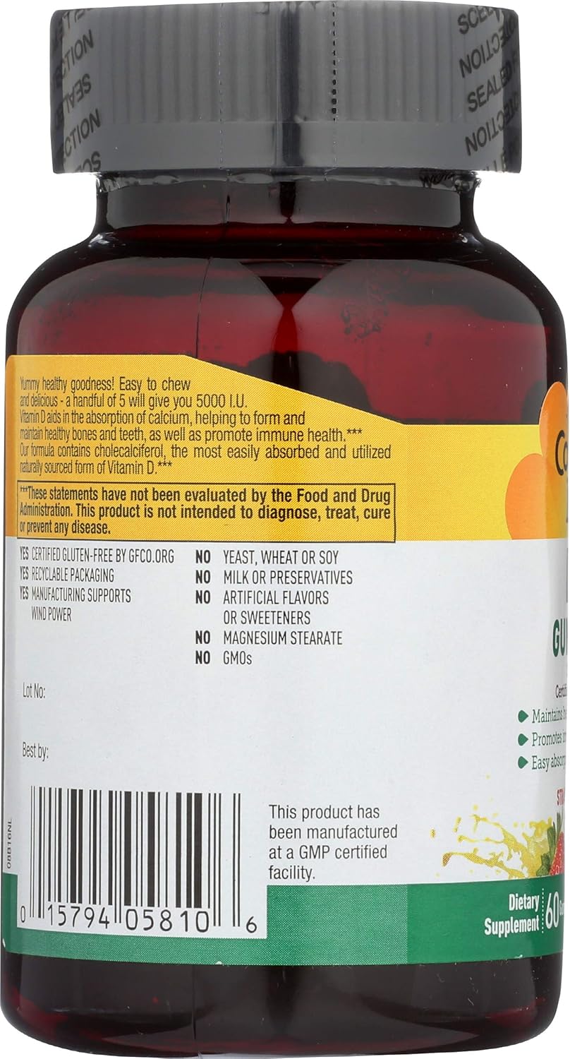 COUNTRY LIFE Strawberry & Orange Vitamin D3 Gummies - 60 Count
