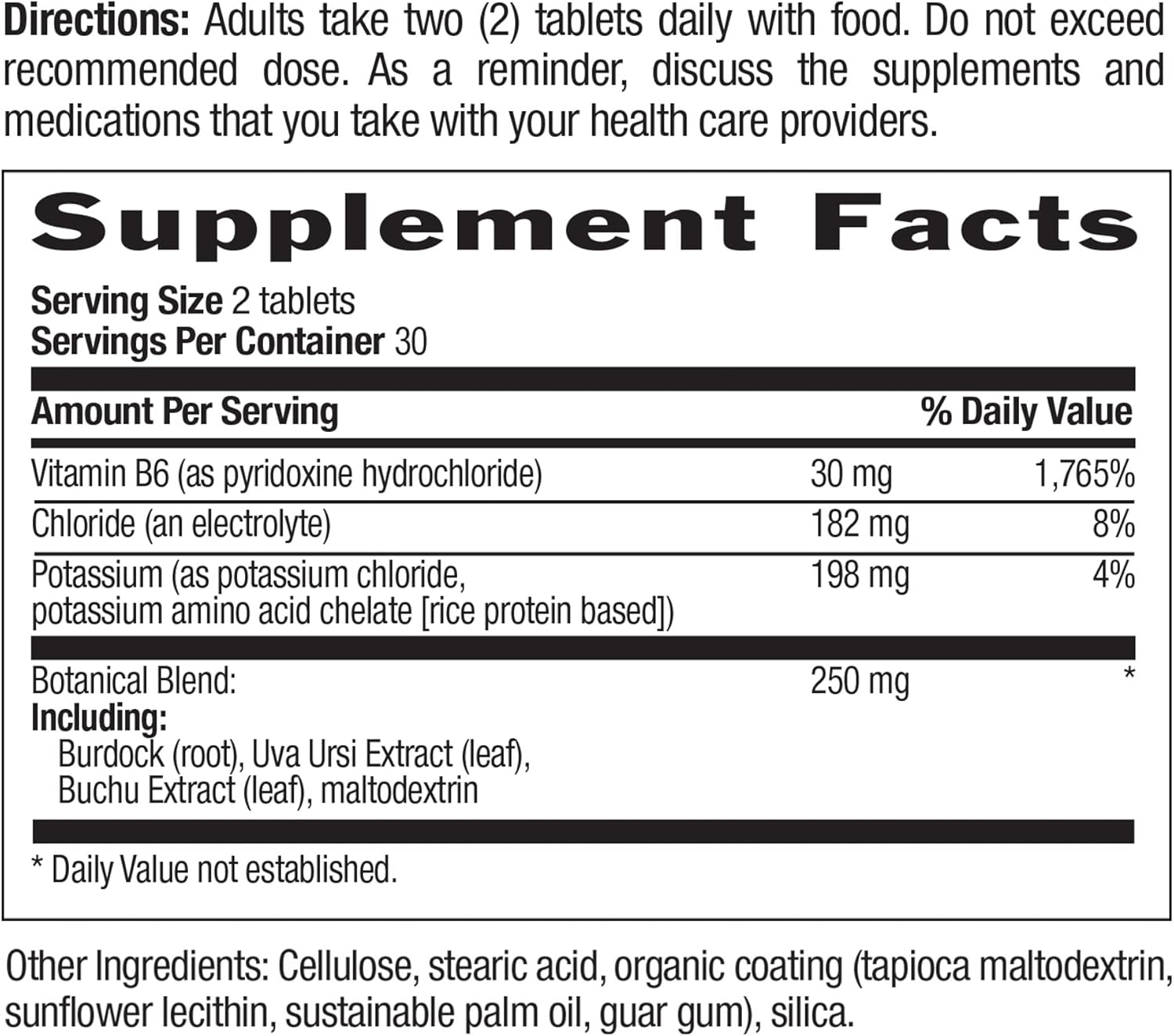 Country Life Water Factors Tablets with Potassium and B6 for Electrolyte Balance - 60 Count