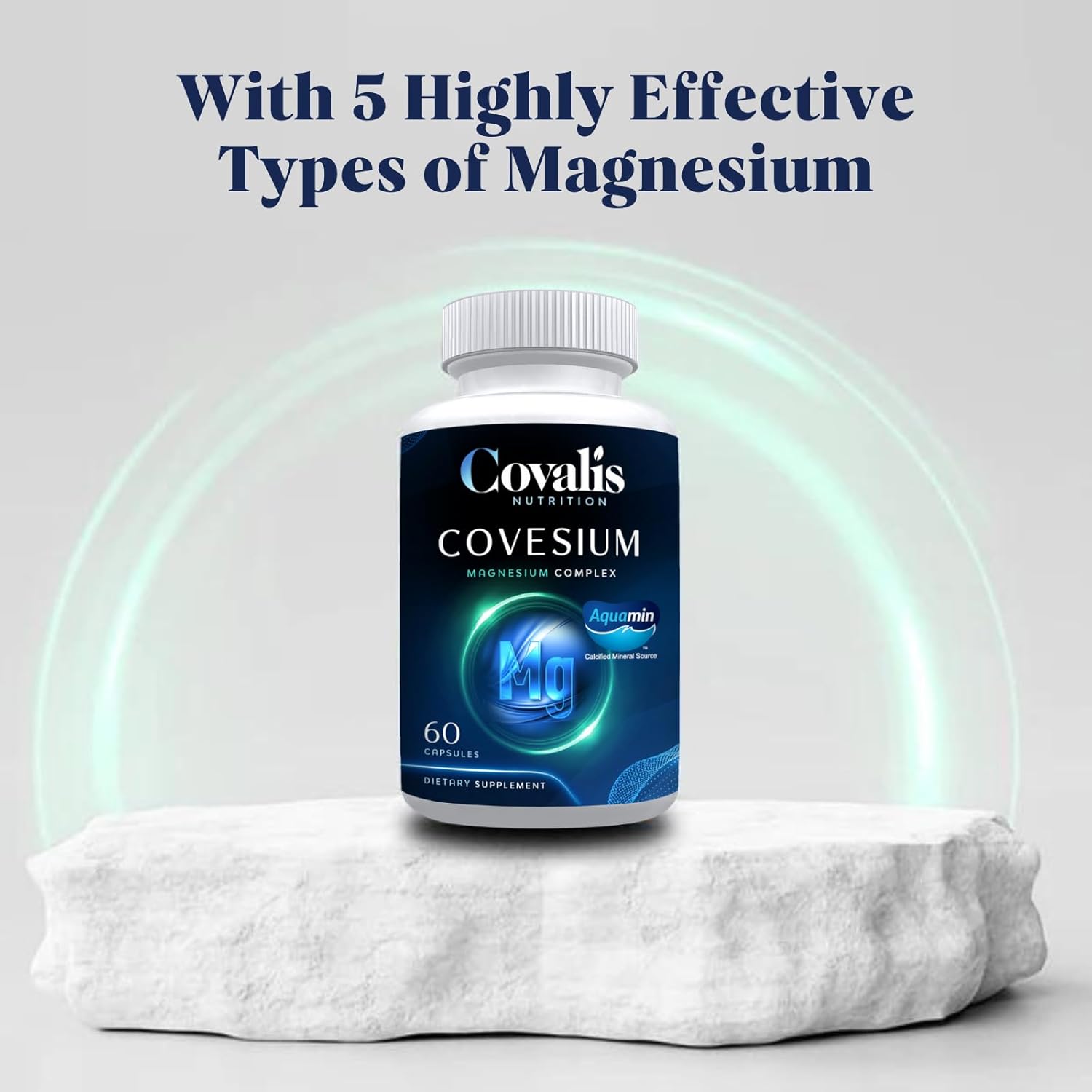 Covalis Nutrition Covesium Magnesium Complex Supplement with 5 Types of Magnesium for Muscle Function - 60 Capsules - BoostGo Australia