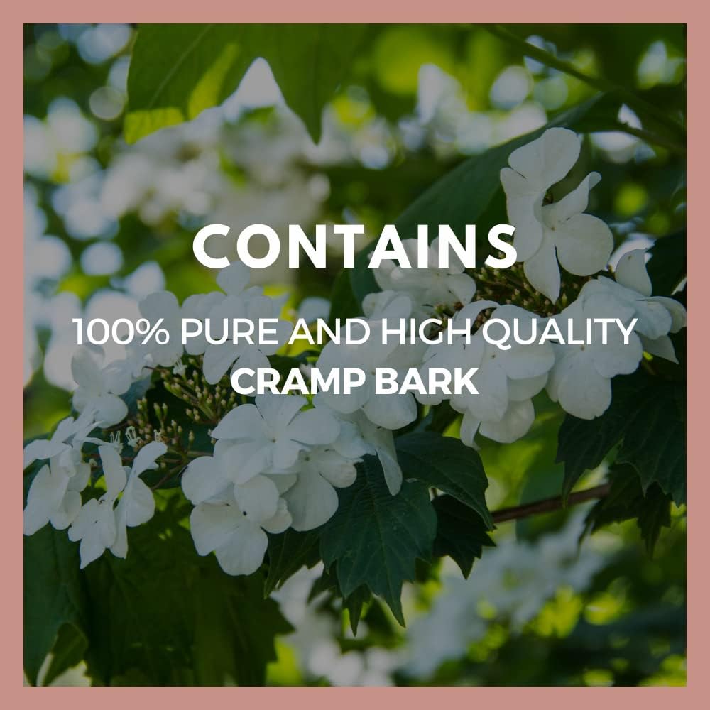 Cramp Bark Herbal Dietary Supplement - 1,000 mg, 60 Vegan Capsules - Non-GMO, Gluten-Free, Dairy-Free - Two Month Supply