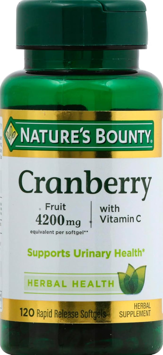 Cranberry Fruit 4200mg with Vitamin C Softgels - 120 Count, Natural Antioxidant Support - BoostGo Australia
