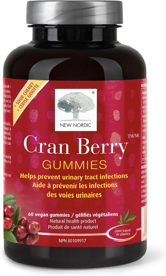 Cranberry Gummies for Women - Urinary Tract Support with Cran Berry & Sour Cherry - 60 Count
