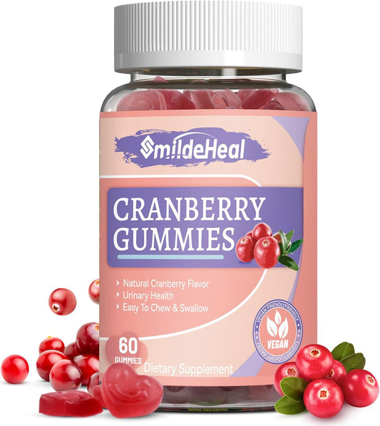 Cranberry Gummies for Women with D-Mannose 250mg, Probiotic Gummies for Urinary Tract Health, 1000mg Cranberry Supplements, Non-GMO - 60 Count