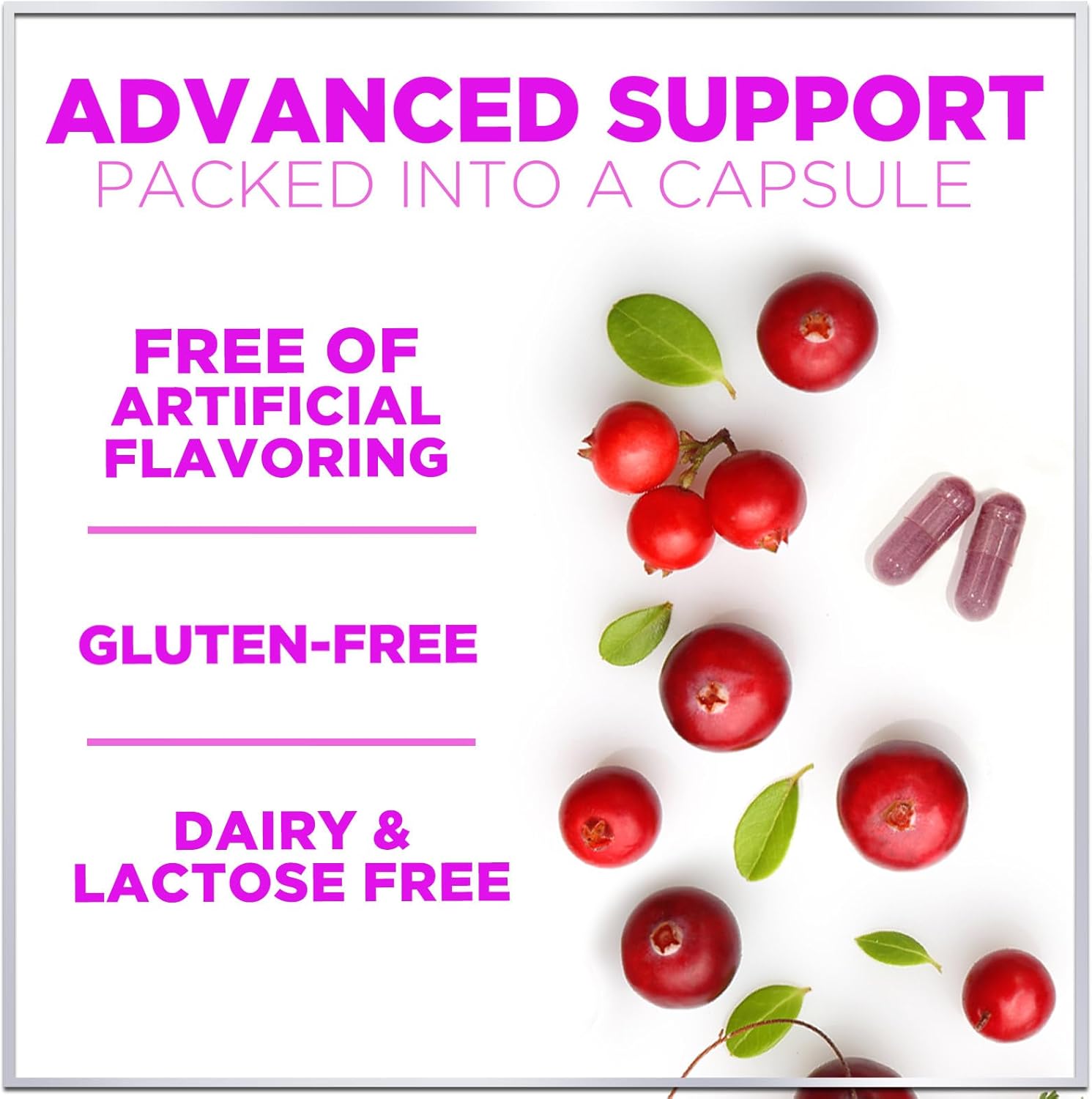 Cranberry Pills with Vitamin C - 25,000mg Formula for UTI Support - 120 Capsules, Non-GMO & Sugar-Free