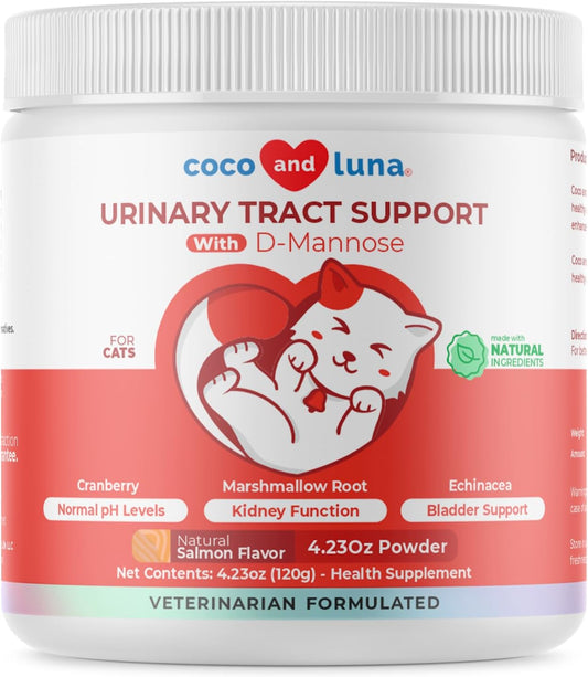 Cranberry Powder for Cats - Incontinence & UTI Support - Bladder Health Supplement, 120g