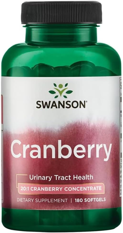 Cranberry Supplement for Urinary Tract Health & Kidney Function - 20:1 Concentrate - 180 Softgels