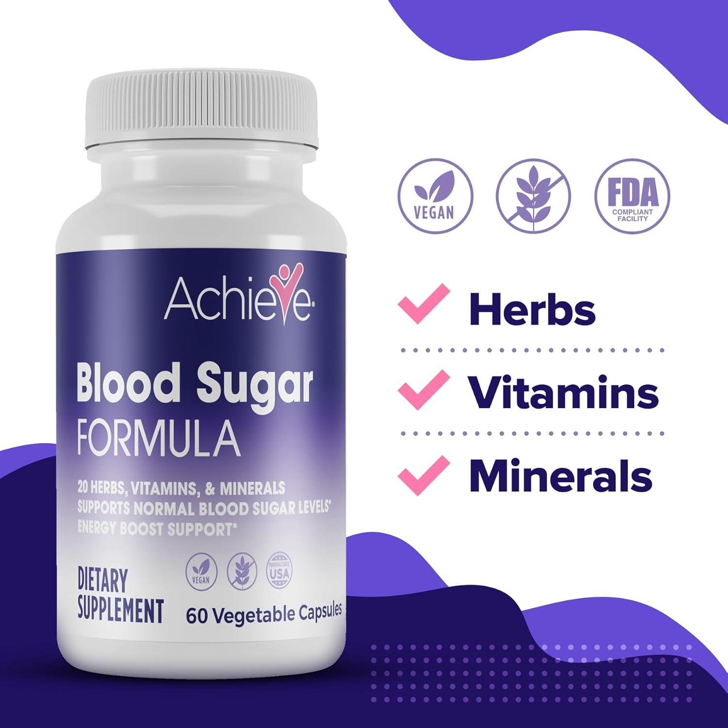 Craving Support Formula with Cinnamon, Gymnema, & Magnesium - Promotes Balance & Wellness - Vegan, Non-GMO - 60 Capsules