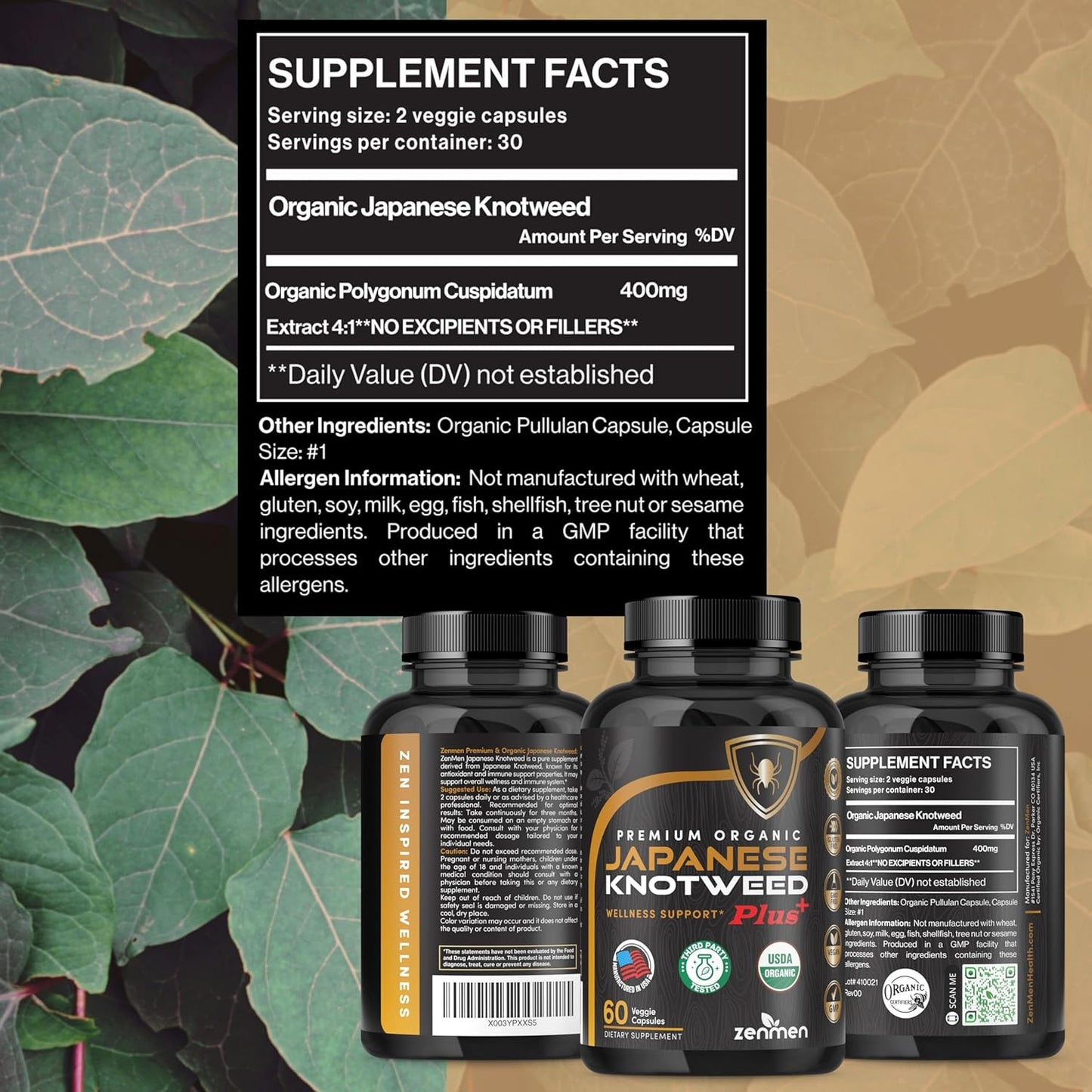 Cravings Management and Japanese Knotweed Capsules Bundle for Overall Wellness