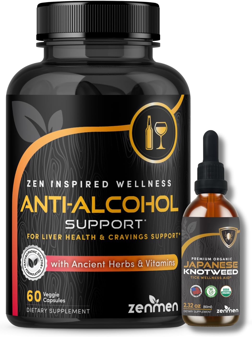 Cravings Management and Japanese Knotweed Tincture Bundle for Holistic Wellness