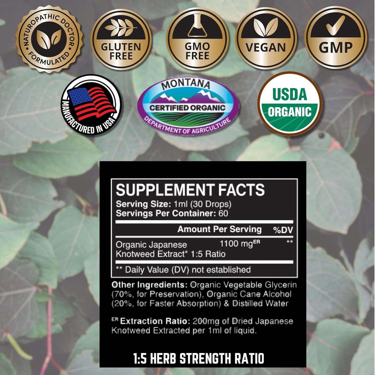 Cravings Management and Japanese Knotweed Tincture Bundle for Holistic Wellness