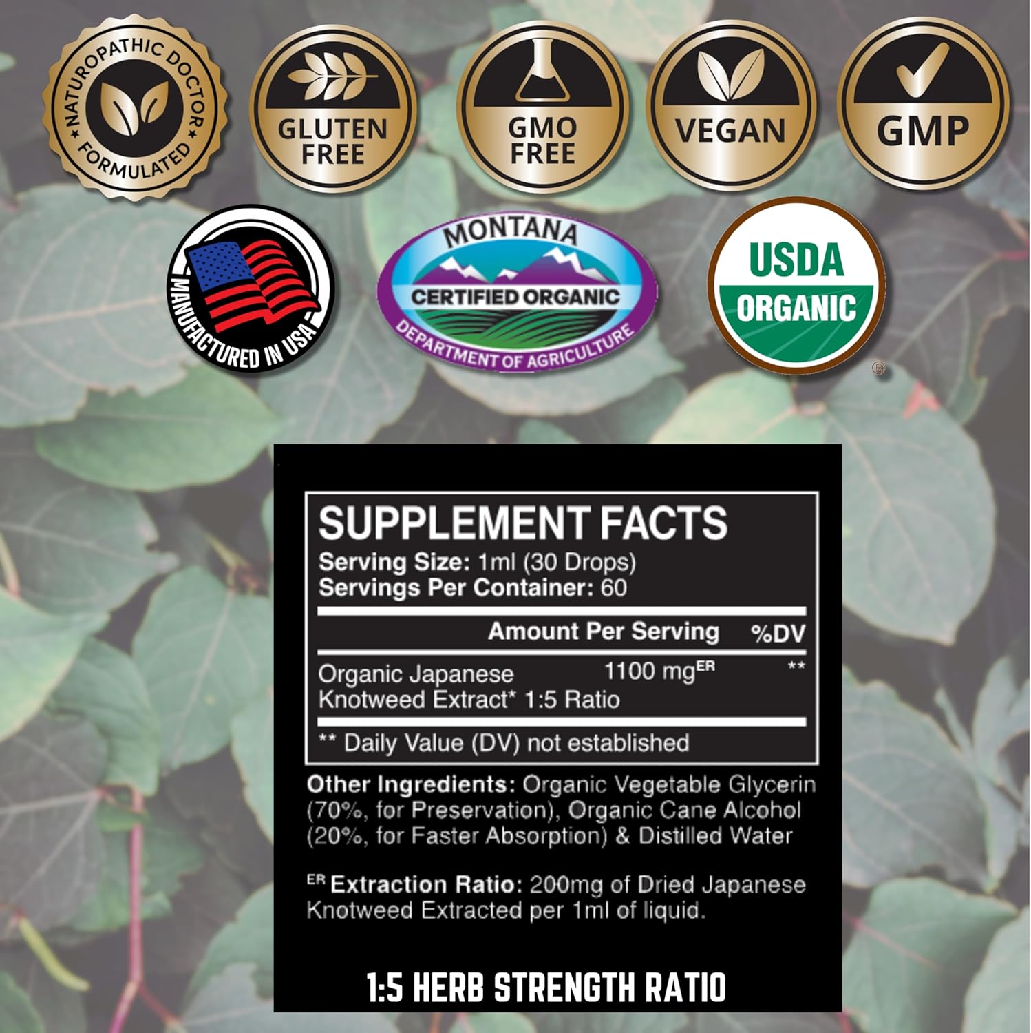 Cravings Management and Japanese Knotweed Tincture Bundle for Holistic Wellness