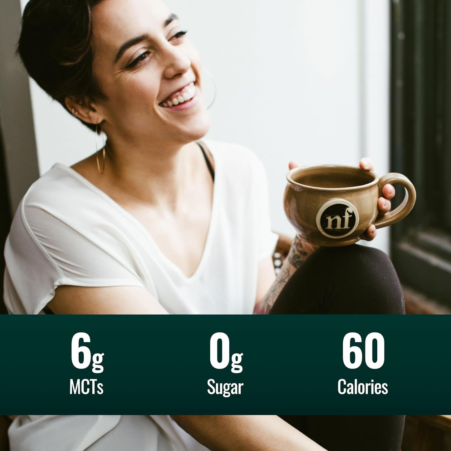 Creamy Caramel MCT Oil: Non-Dairy, Keto Certified, Emulsified MCTs for Low-Carb Drinks - 16 Oz Bottle