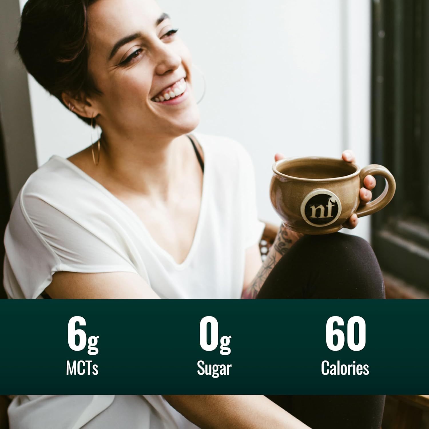 Creamy Caramel MCT Oil: Non-Dairy, Keto Certified, Emulsified MCTs for Low-Carb Drinks - 16 Oz Bottle