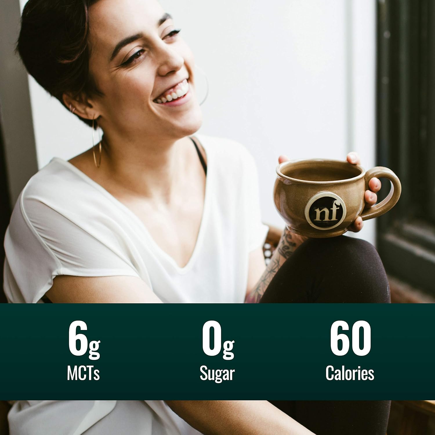 Creamy Vanilla MCT Oil for Low-Carb Keto Coffee, Smoothies & Shakes - Non Dairy, Emulsified MCTs - Instant Mix - 16 Oz Bottle