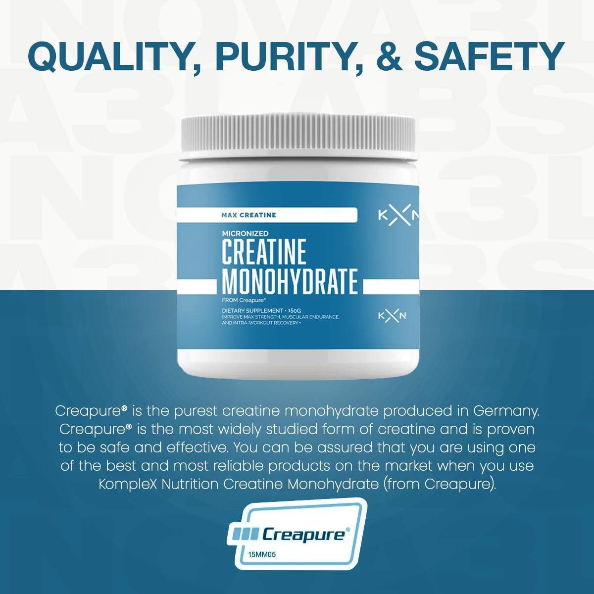 Creapture KompleX Nutrition Max Creatine Monohydrate - 30 Servings for Maximized Performance and Energy Boost