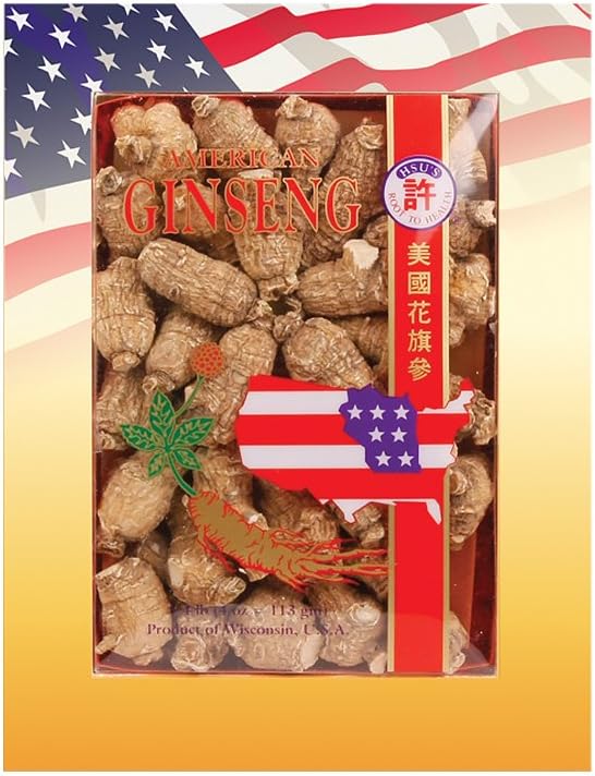 Cultivated American Ginseng from Marathon Co, Wisconsin USA - 4oz Box - Hsu's Ginseng SKU 113-4