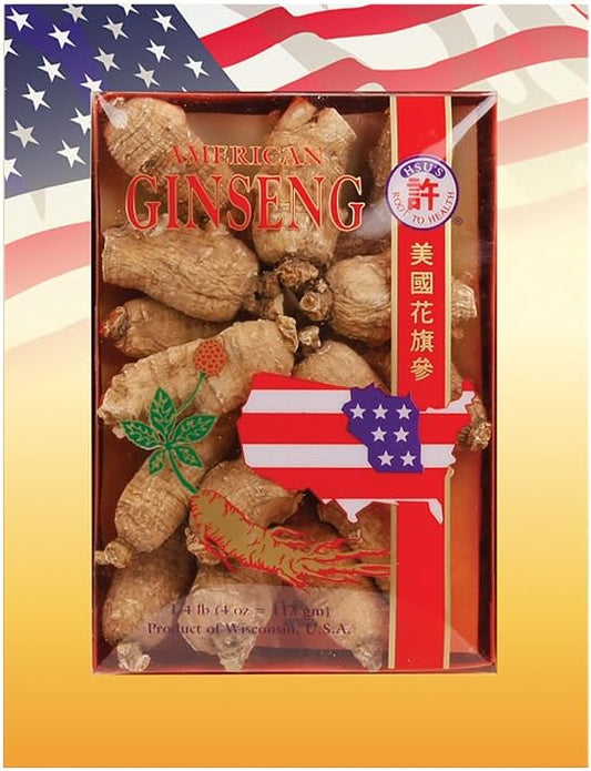 Cultivated American Ginseng from Marathon County, Wisconsin USA - 4oz Box - Hsu's Ginseng - SKU 111-4