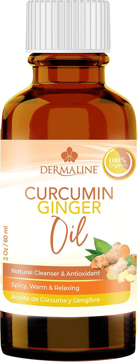 Curcumin and Ginger Infused Dermaline Oil for Skin Care