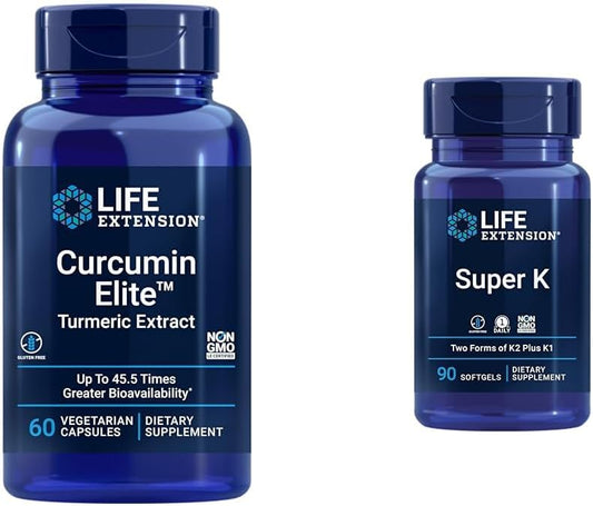 Curcumin Elite Turmeric Extract & Super K for Enhanced Life Extension Support