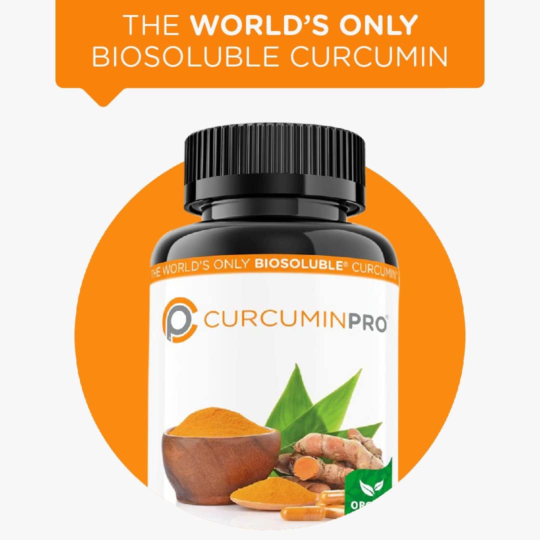 CurcuminPro Complete Capsules - Clinically-Proven Protein Powered Formula for Guaranteed Relief, Enhanced Absorption (60 Count)