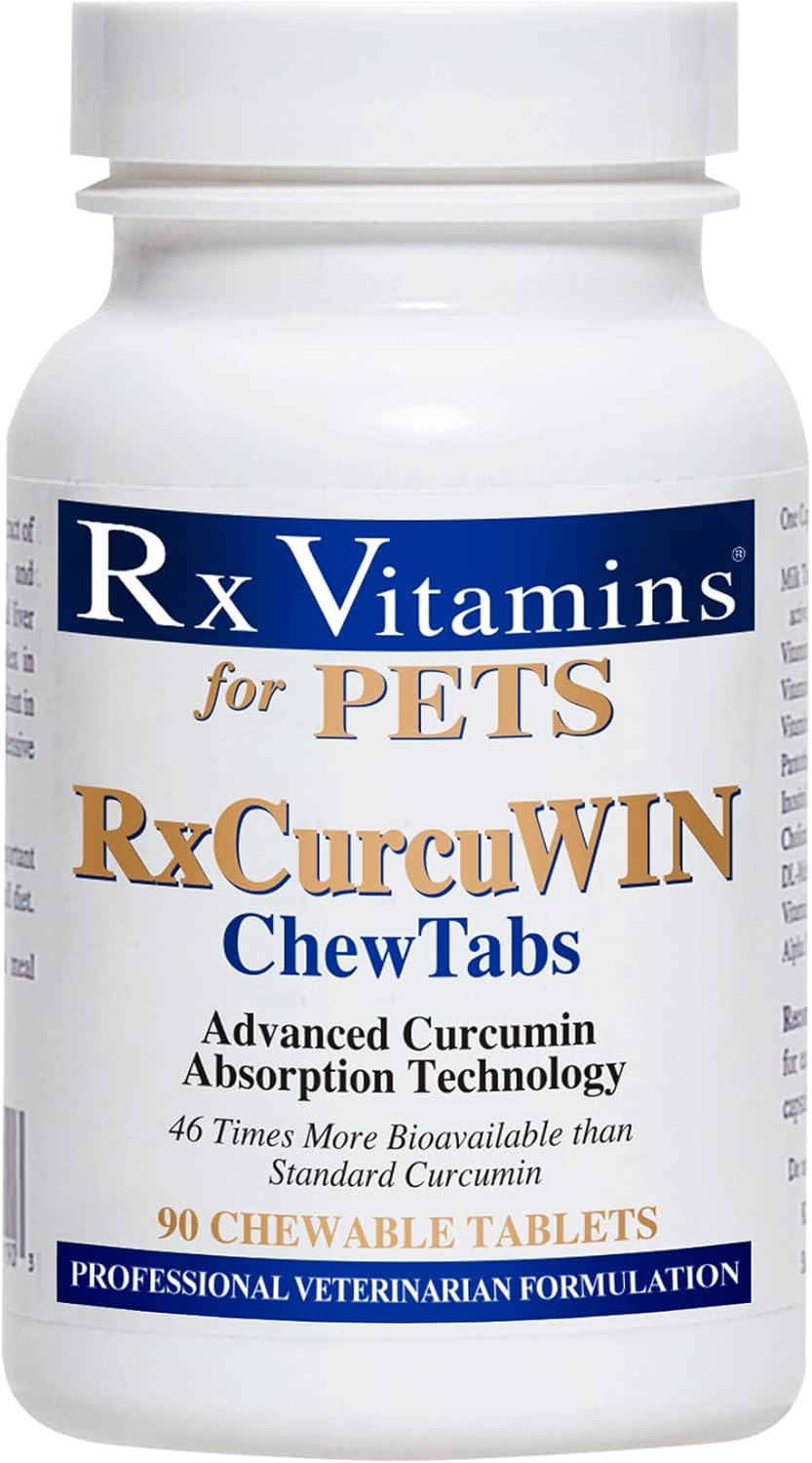 CurcuWIN Curcumin for Pets - Immune Support for Cats and Digestive Support for Dogs - 90 Tablets