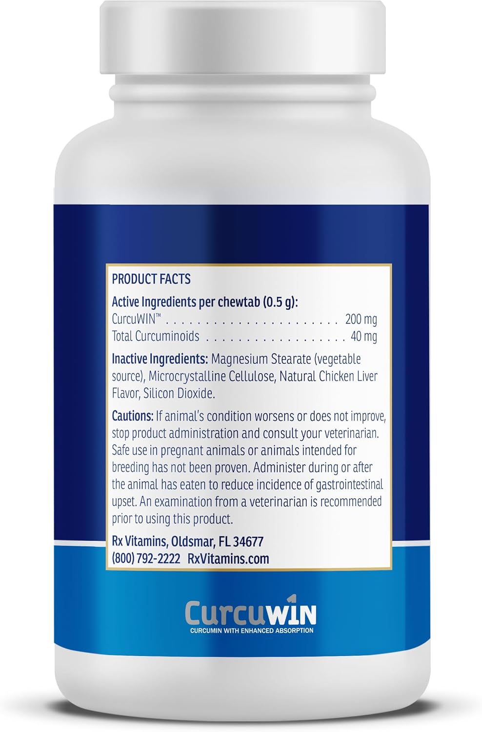 CurcuWIN for Pets - Curcumin Supplement for Cats and Dogs - Immune and Digestive Support - Joint Health - 90ct