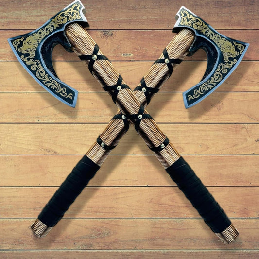 Custom Viking Bearded Camping Axe - Hand-Forged Carbon Steel with Rose Wood Shaft by Poshland AX-7004