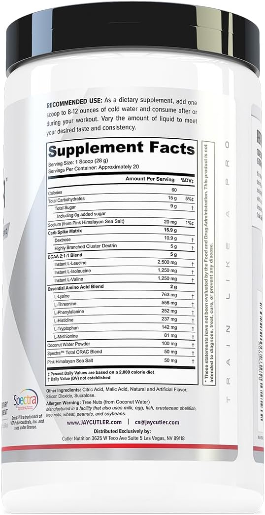 Cutler Nutrition Repair Post Workout Recovery Drink with Fast-Absorbing Carbs and BCAAs for Muscle Recovery, Sour Rainbow Candy Flavor, 20 Servings
