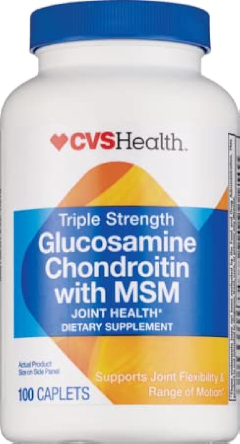 CVS Health Triple Strength Glucosamine Chondroitin with MSM Tablets - 100 Count