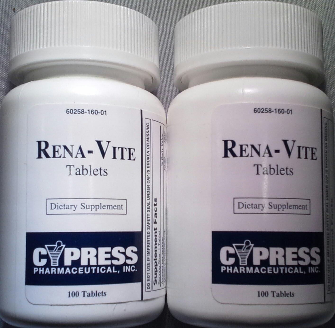 Cypress Pharmaceutical Rena-Vite Tablets - 200 Tablets (2 Bottles) for Nutritional Support
