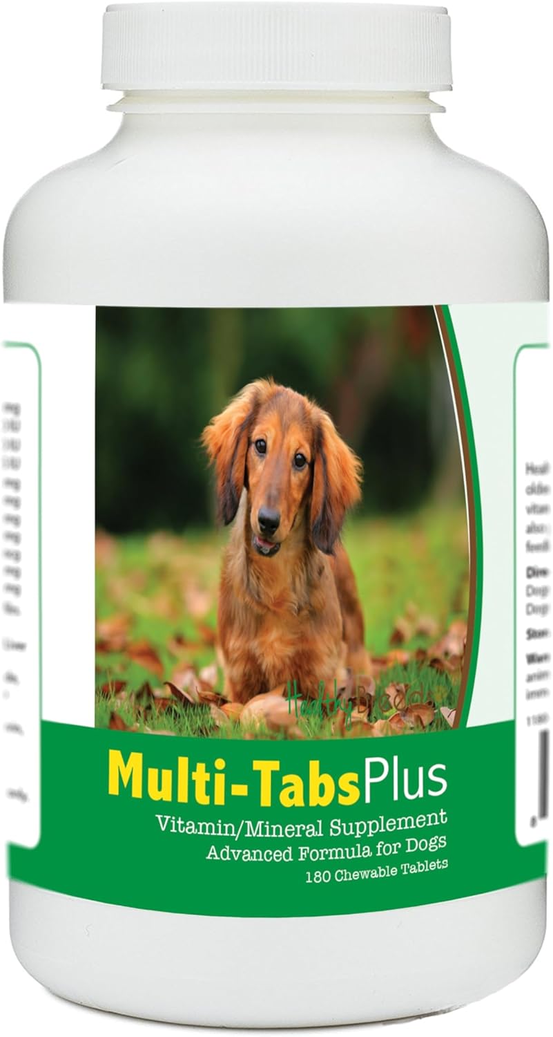Dachshund Multi-Vitamin Chewable Tablets - 180 Count by Healthy Breeds