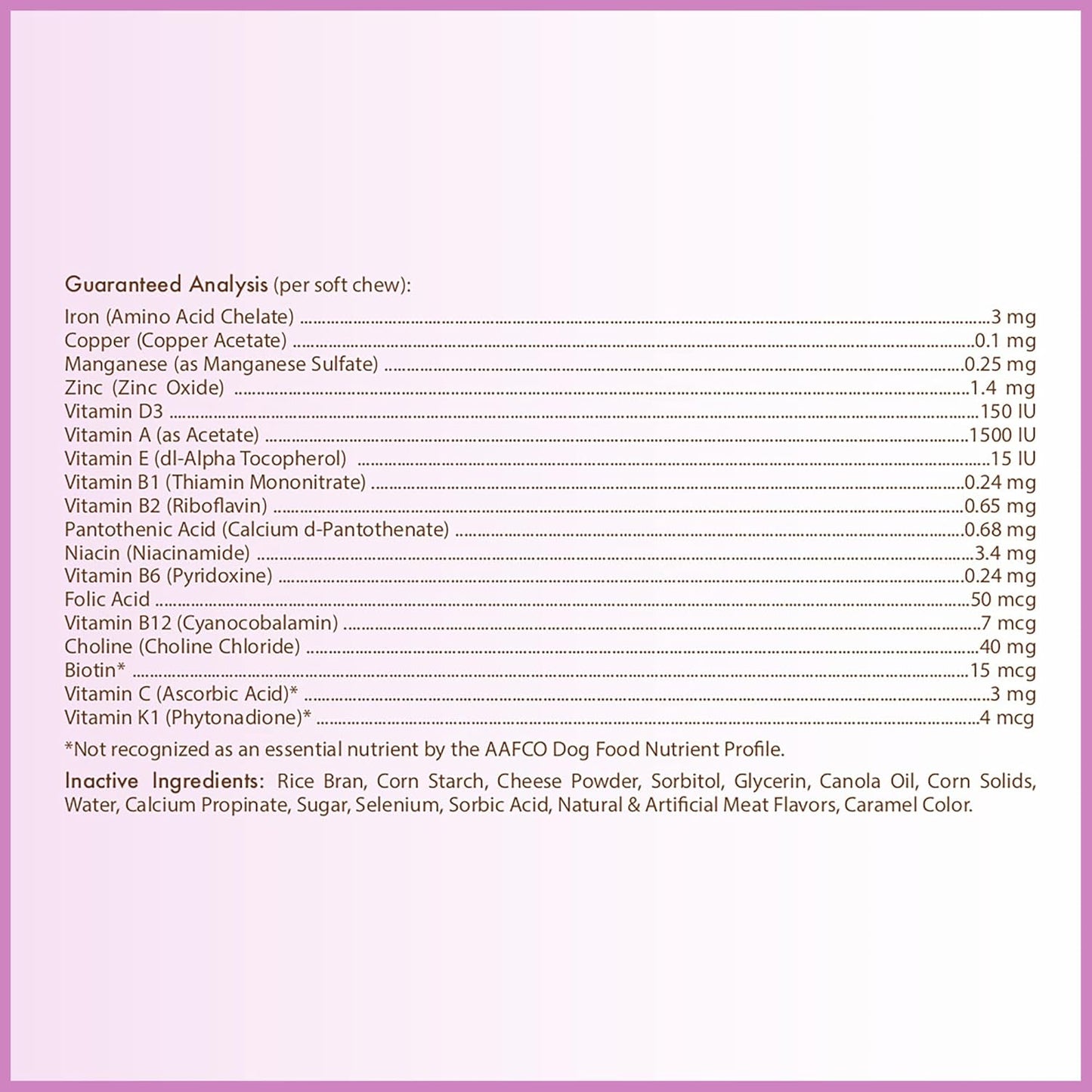 Dachshund Multi-Vitamin Soft Chews - 60 Count for Health and Wellness