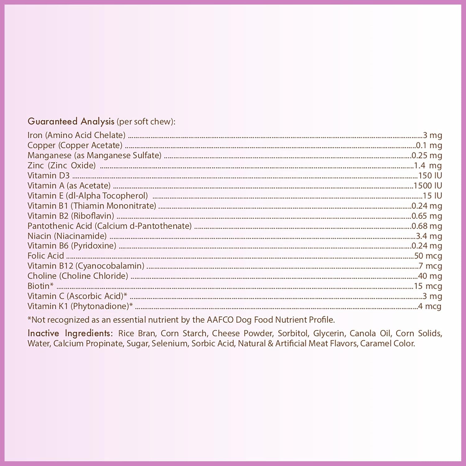 Dachshund Multi-Vitamin Soft Chews - 60 Count for Health and Wellness