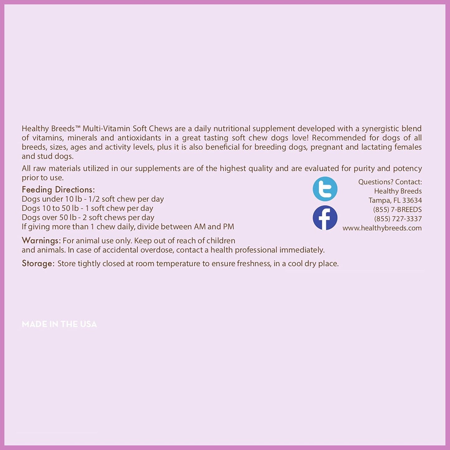 Dachshund Multi-Vitamin Soft Chews - 60 Count for Health and Wellness