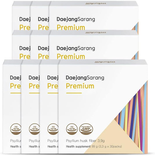 Daejang Sarang Premium Psyllium Husk Fiber Supplement for Weak Digestive Health - 300 Packets for Constipation Relief