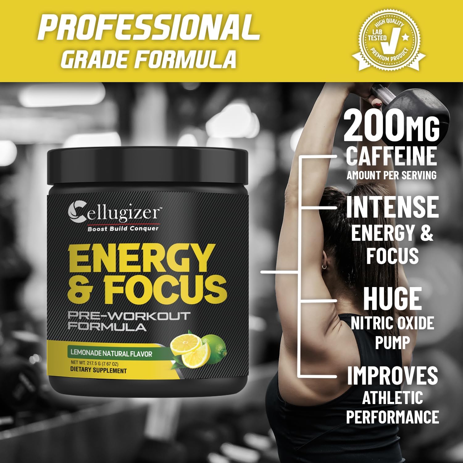 Dagola Cellugizer Ultimate Pre-Workout Fusion with Citrulline, Creatine, and Caffeine - Pump, Energy, Focus - 30 Servings for Men & Women