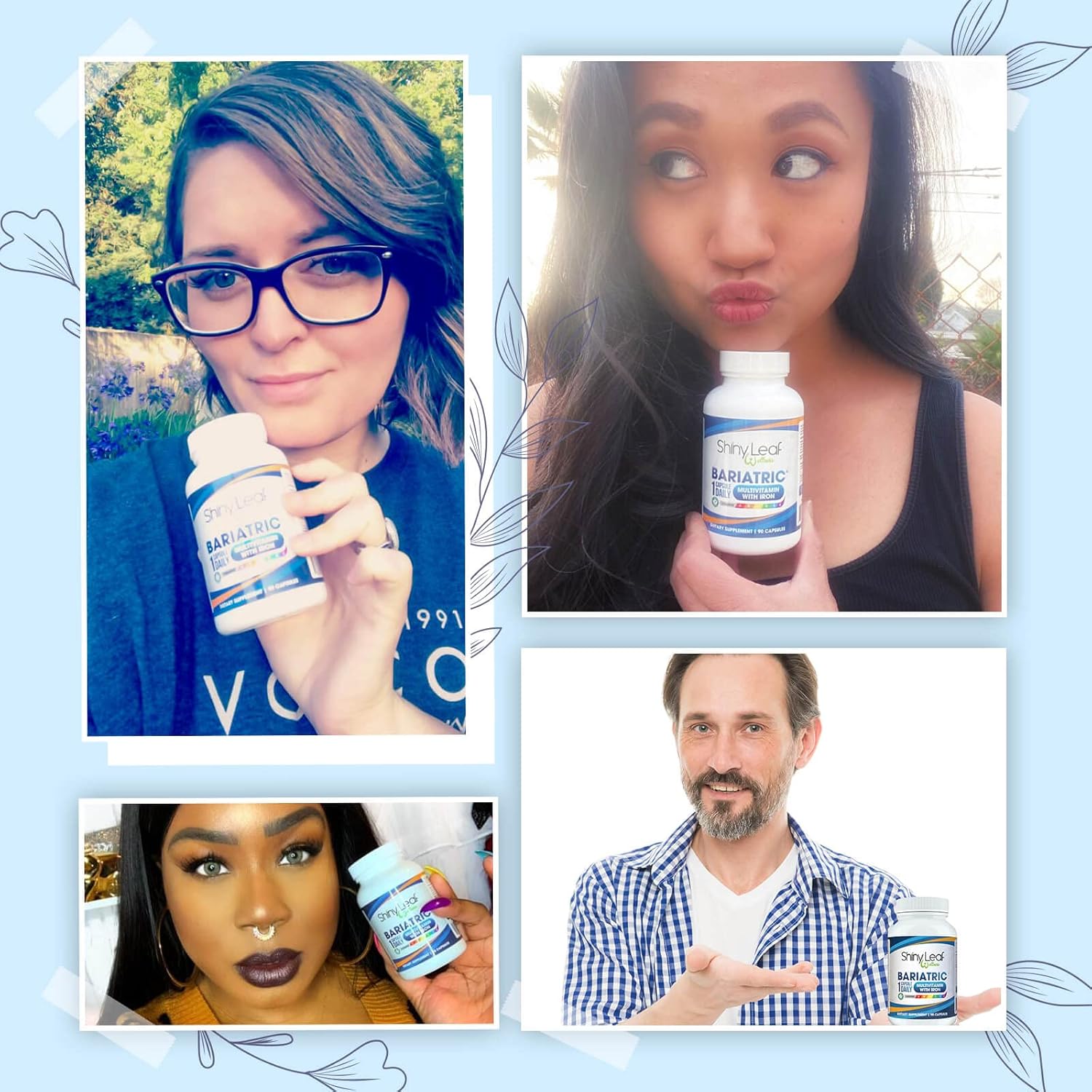 Daily Bariatric Multivitamin with Iron, CoQ10 100mg for Energy and Brain Health - 1 Month Supply