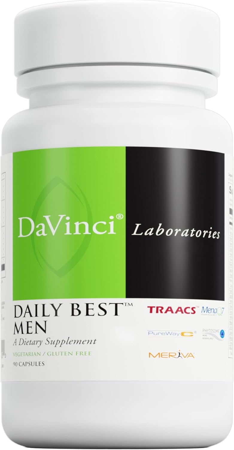 Daily Best Men - Vegetarian Gluten-Free Dietary Supplement with Vitamin B6, B12, C, K2 - 90 Capsules
