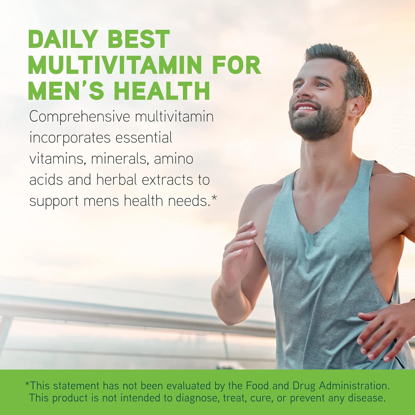 Daily Best Men - Vegetarian Gluten-Free Dietary Supplement with Vitamin B6, B12, C, K2 - 90 Capsules