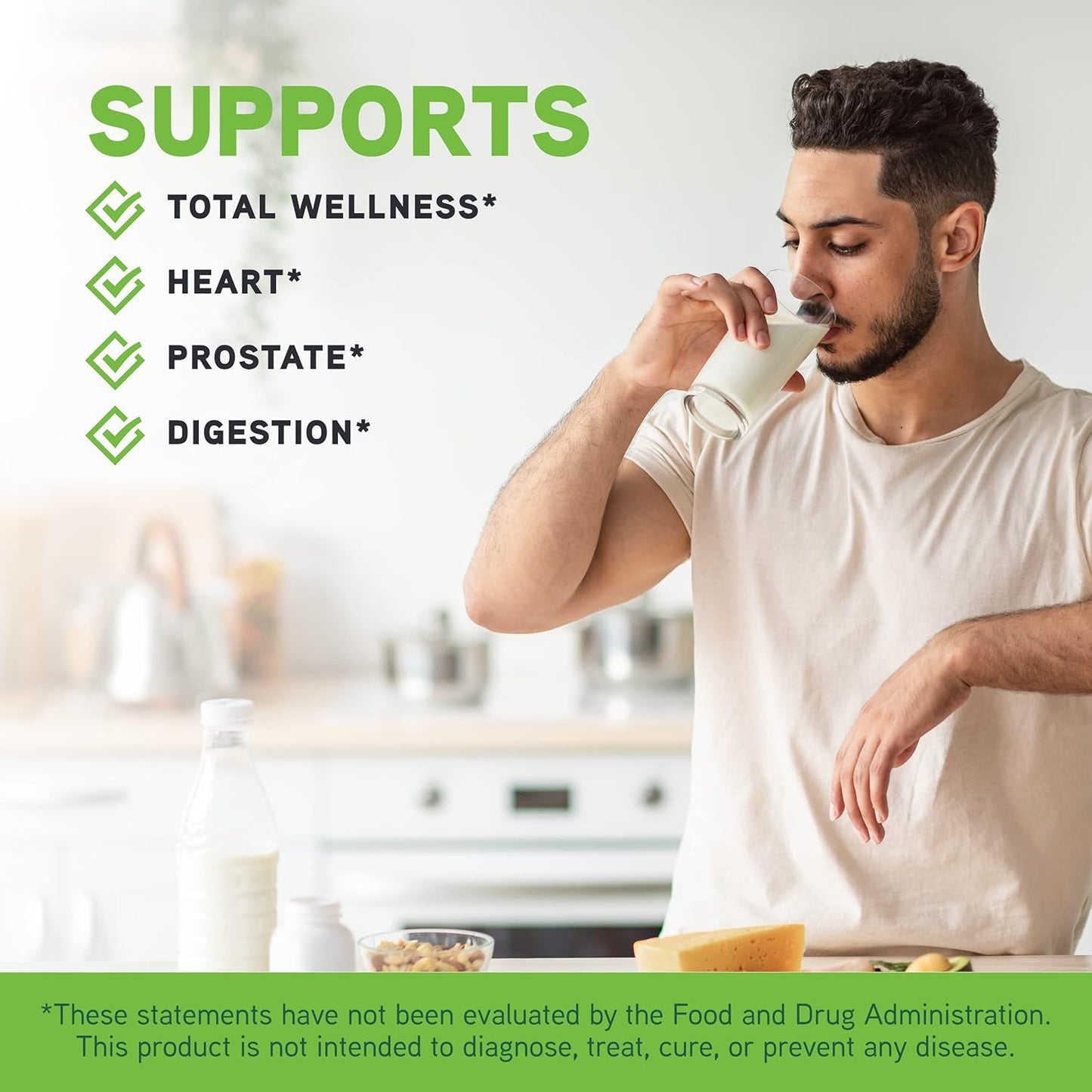 Daily Best Men - Vegetarian Gluten-Free Dietary Supplement with Vitamin B6, B12, C, K2 - 90 Capsules